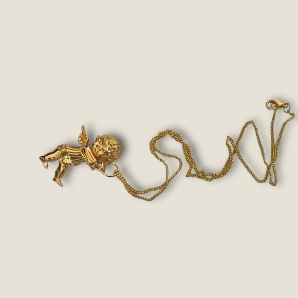 Angel pendant plus a gold plated necklace - Picture 4 of 4